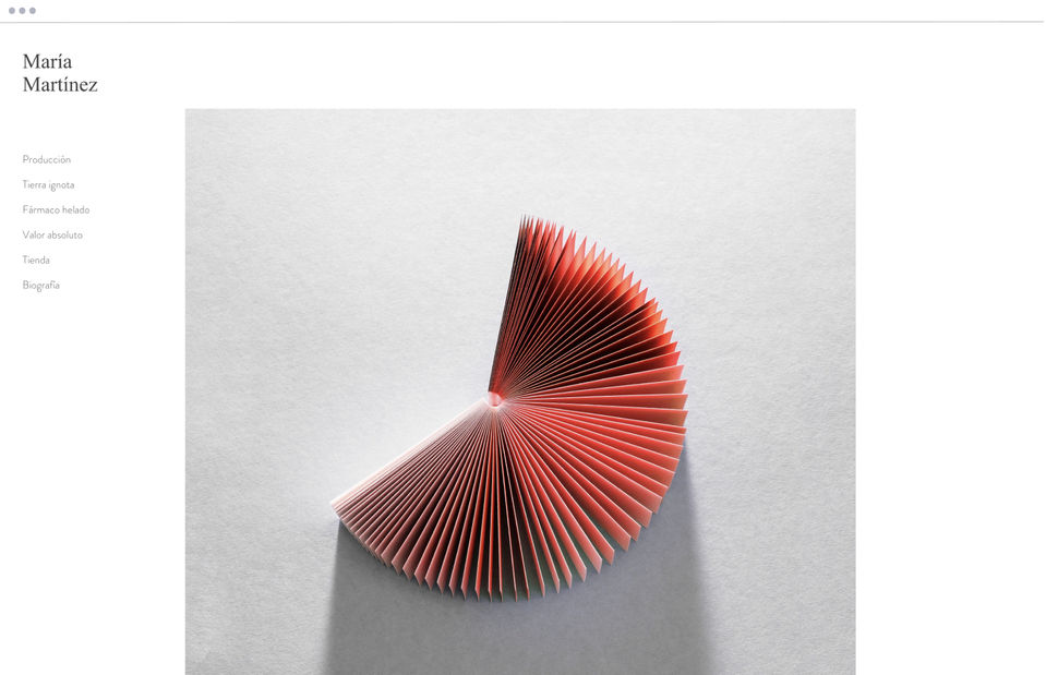 Plantilla web de portafolio web de artista