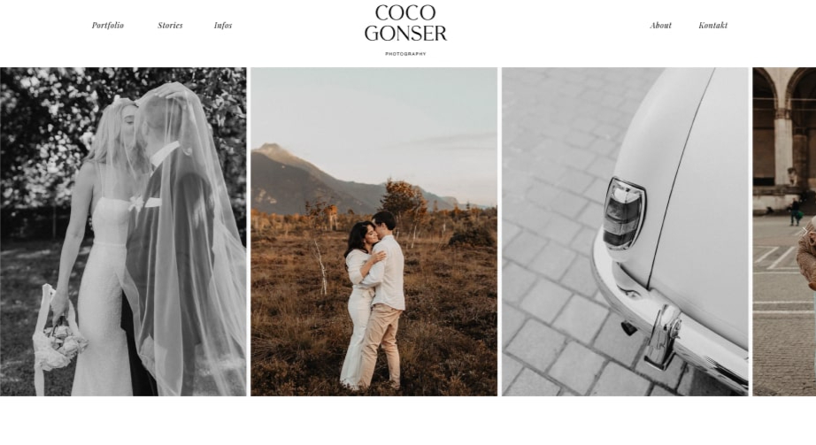 Homepage von Coco Gonser. Erstellt mit dem Website-Baukasten von Wix.