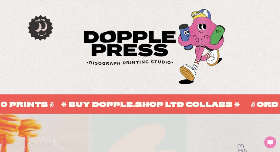 Dopple Press, criado com o editor de sites Wix.
