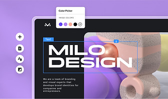 Un sitio web de diseño utilizando el Editor de Wix.