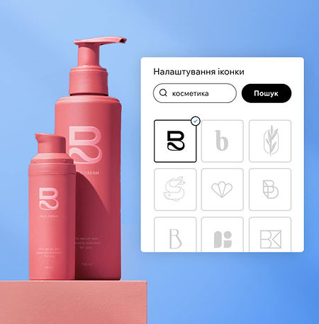 Створення персональної іконки для косметичної компанії в конструкторі логотипів.