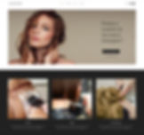 Template Cosmetica e capelli del sito web di un salone di bellezza.