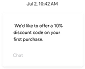 Live chat between a customer and business owner.