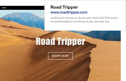 Situs web Wix dengan judul dan deskripsi SEO yang dioptimalkan