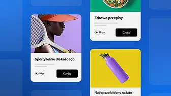 Strona główna bloga stworzonego na Wix wyświetlana na ekranie tabletu.